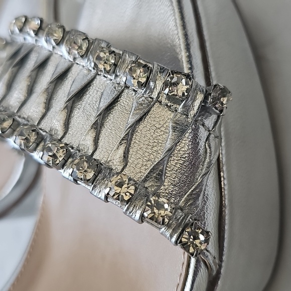 Sam Edelman Ninette Platform Heels Ankle Strap Metallic Size 8.5 - Picture 13 of 15